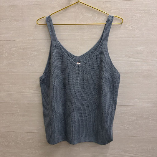 Blue Knit Tank Top Extra Large