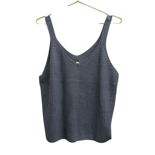 Blue Knit Tank Top Extra Large