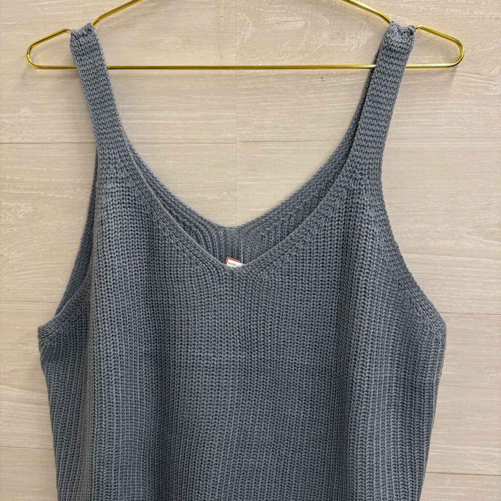 Blue Knit Tank Top Extra Large