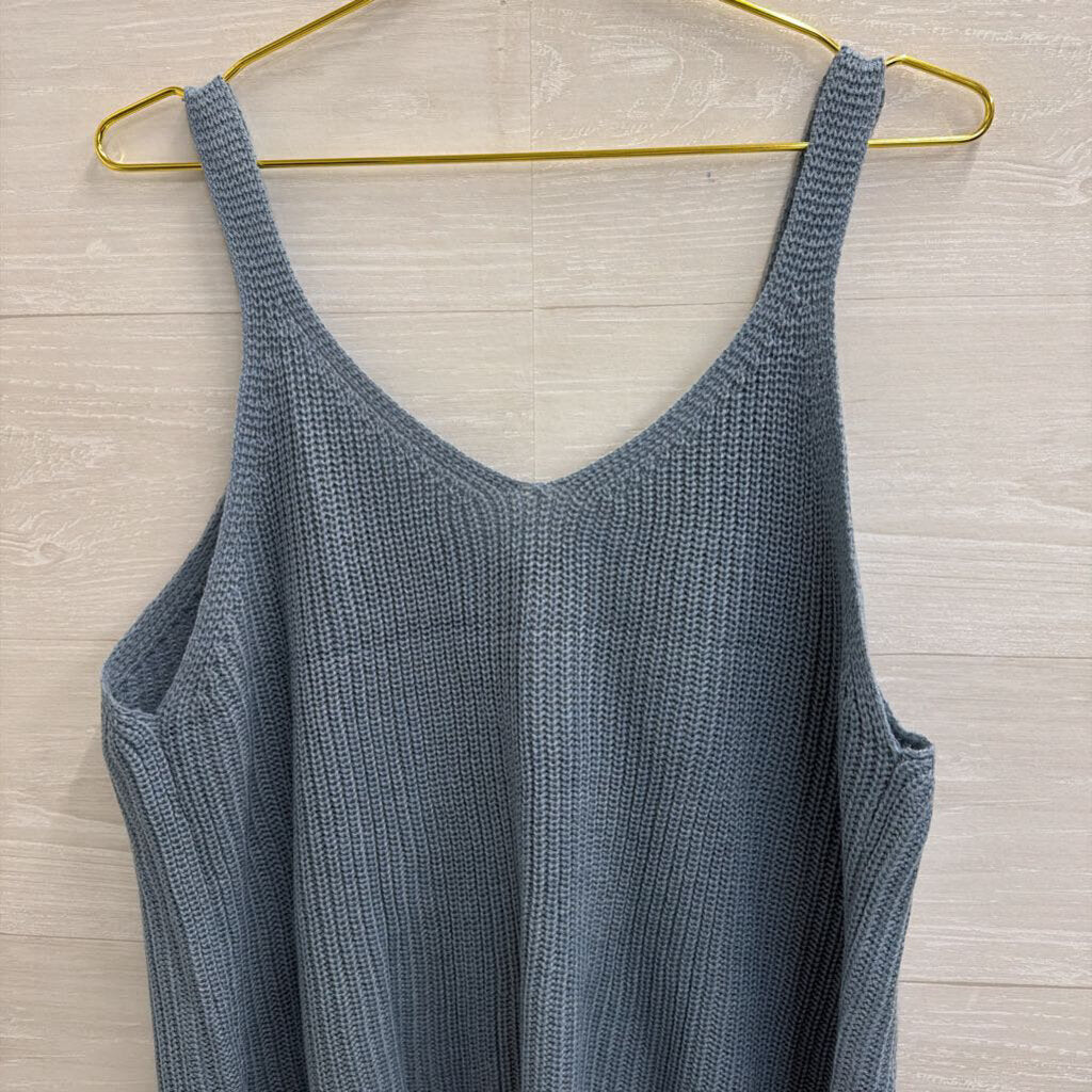 Blue Knit Tank Top Extra Large