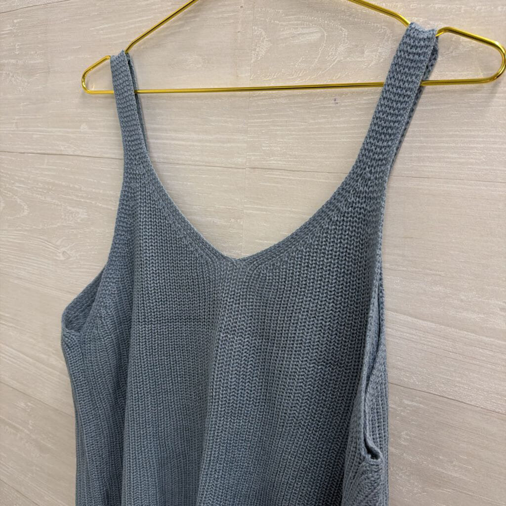 Blue Knit Tank Top Extra Large