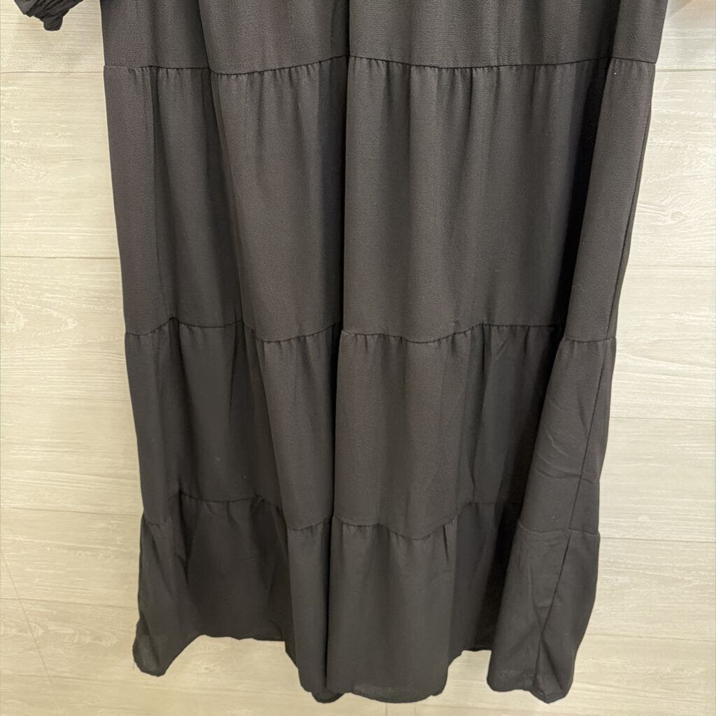 Umgee Black Long Sleeve Midi Dress Extra Large