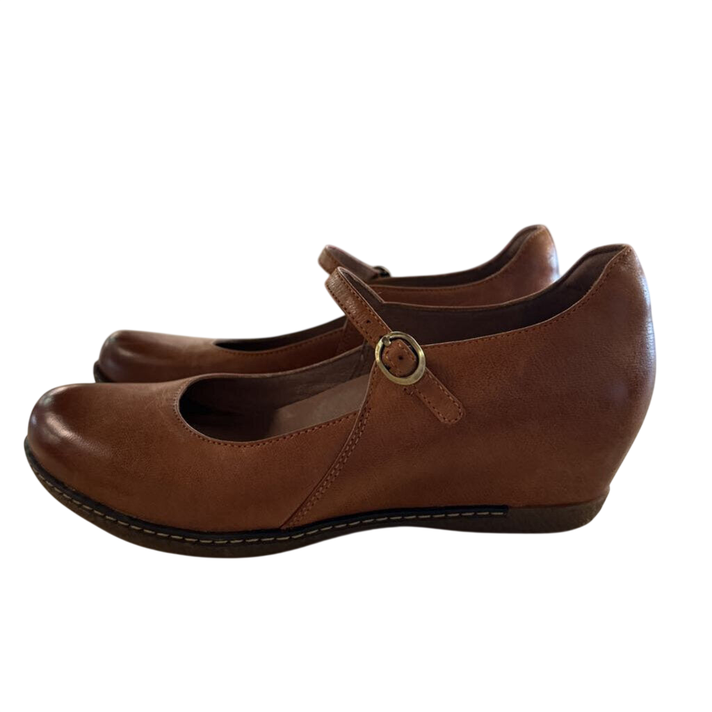 Dansko Brown Leather Loralie Mary Jane Shoes 38