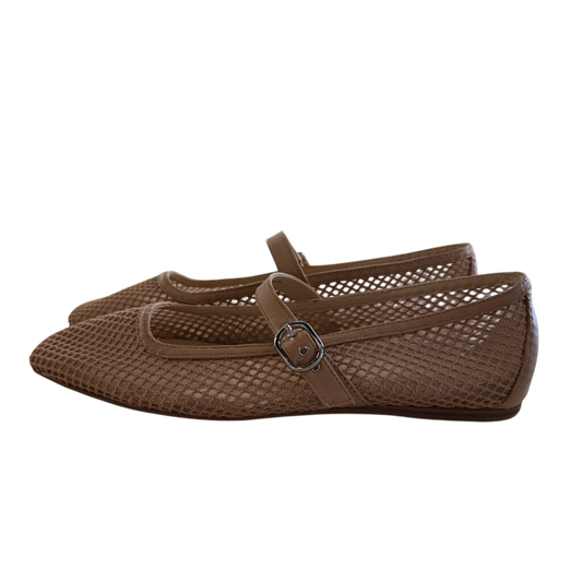 Dolce Vita Beige Mesh Mary Jane Flats 8