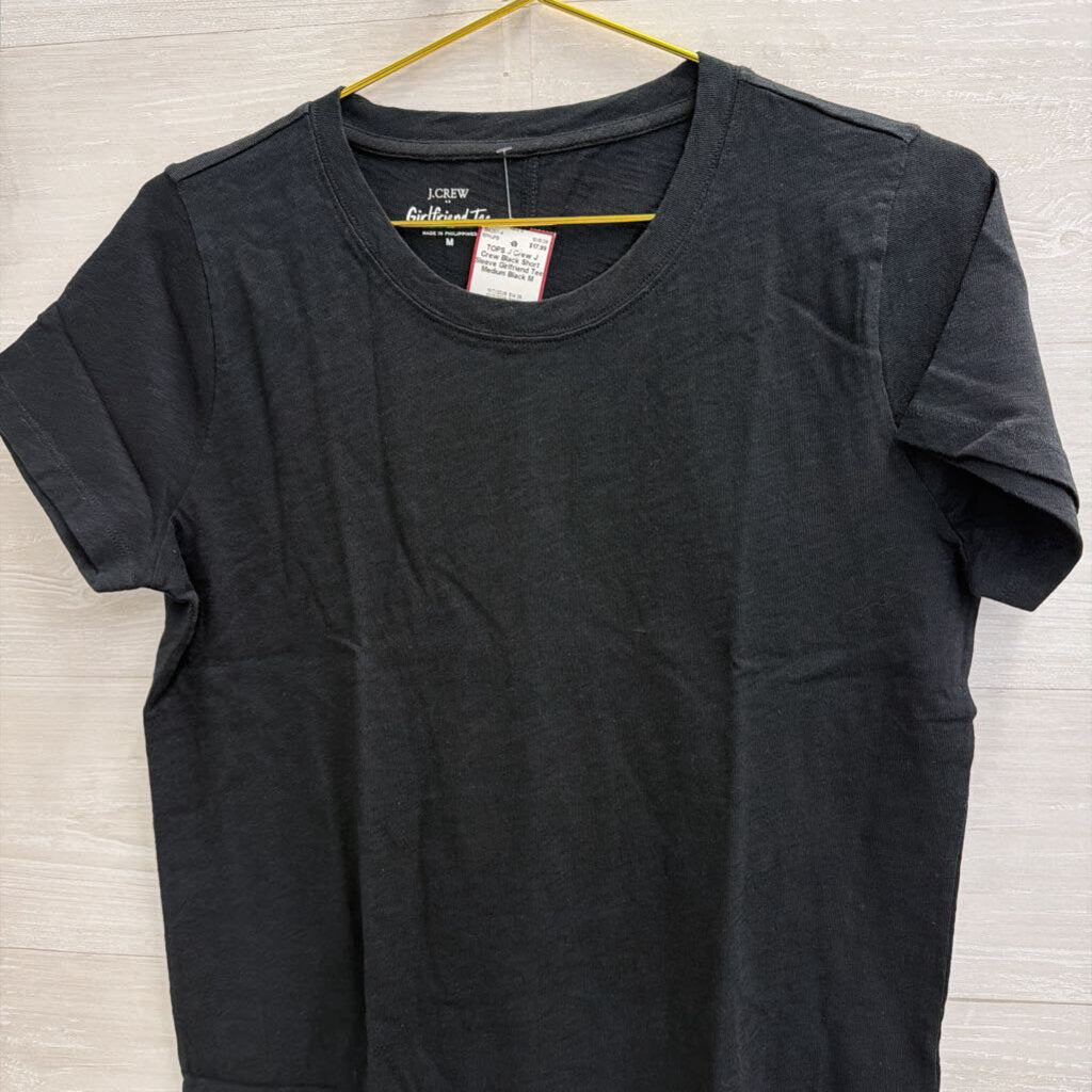 J Crew Black Short Sleeve Girlfriend Tee Medium