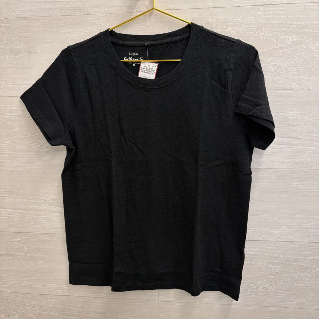 J Crew Black Short Sleeve Girlfriend Tee Medium