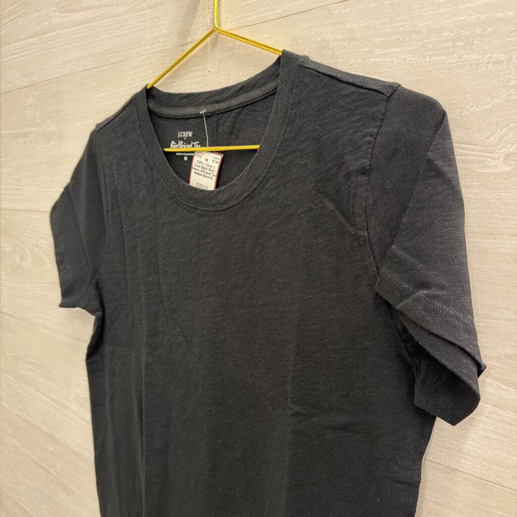 J Crew Black Short Sleeve Girlfriend Tee Medium