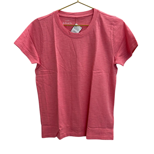 J Crew Pink Short Sleeve Girlfriend Tee Medium