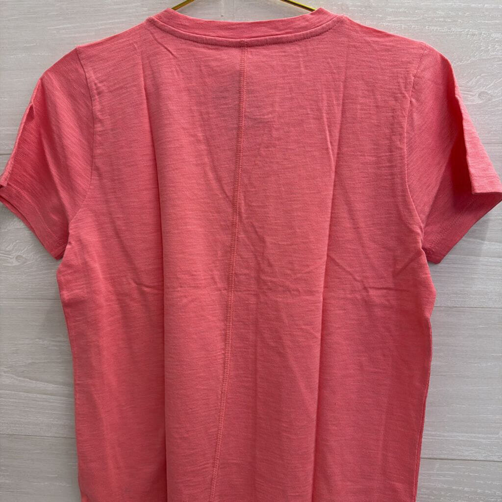 J Crew Pink Short Sleeve Girlfriend Tee Medium