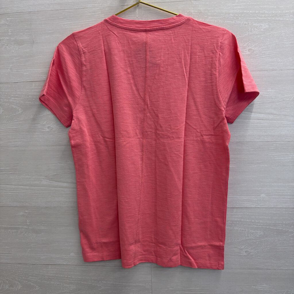 J Crew Pink Short Sleeve Girlfriend Tee Medium