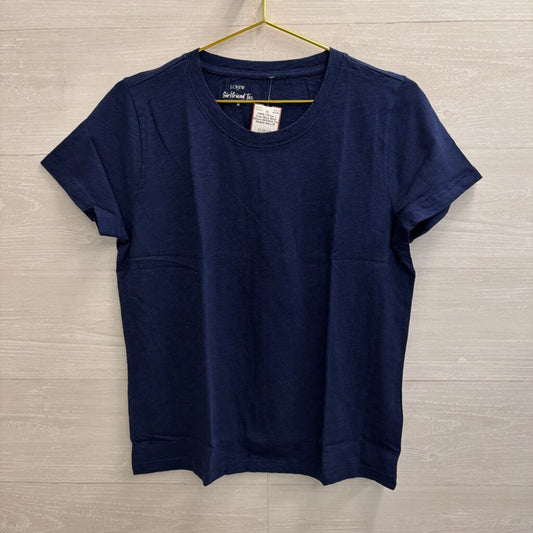J Crew Navy Short Sleeve Girlfriend Tee Medium