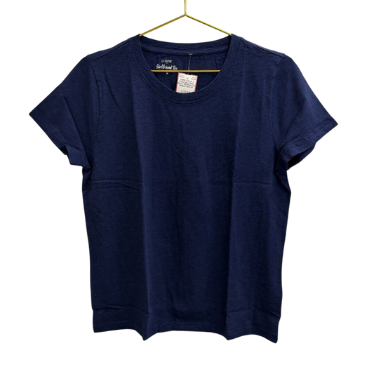 J Crew Navy Short Sleeve Girlfriend Tee Medium