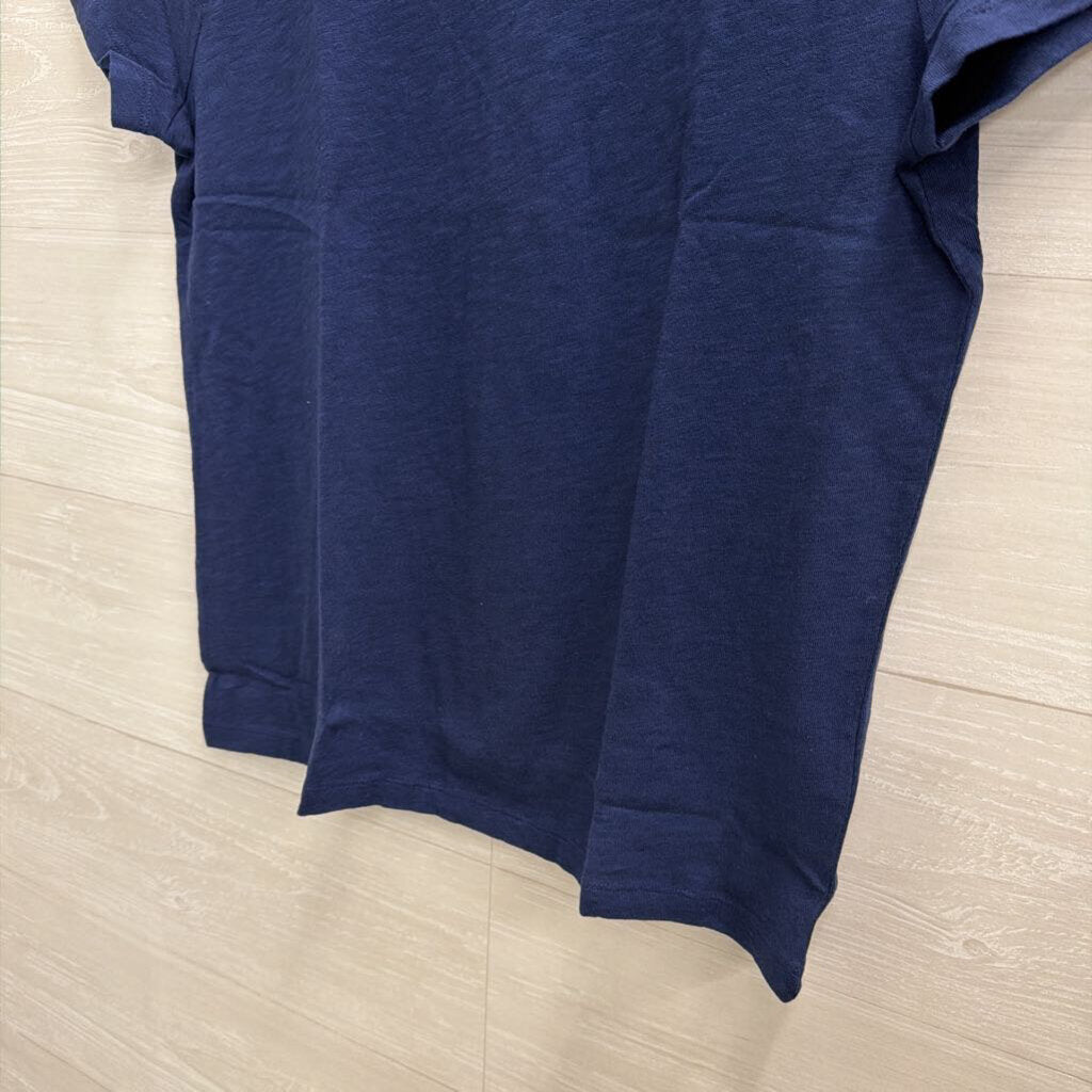 J Crew Navy Short Sleeve Girlfriend Tee Medium