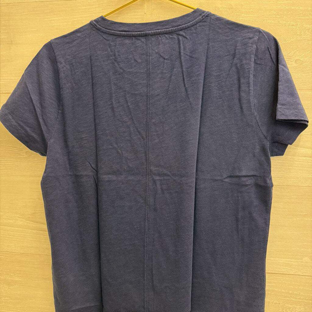 J Crew Navy Short Sleeve Girlfriend Tee Medium