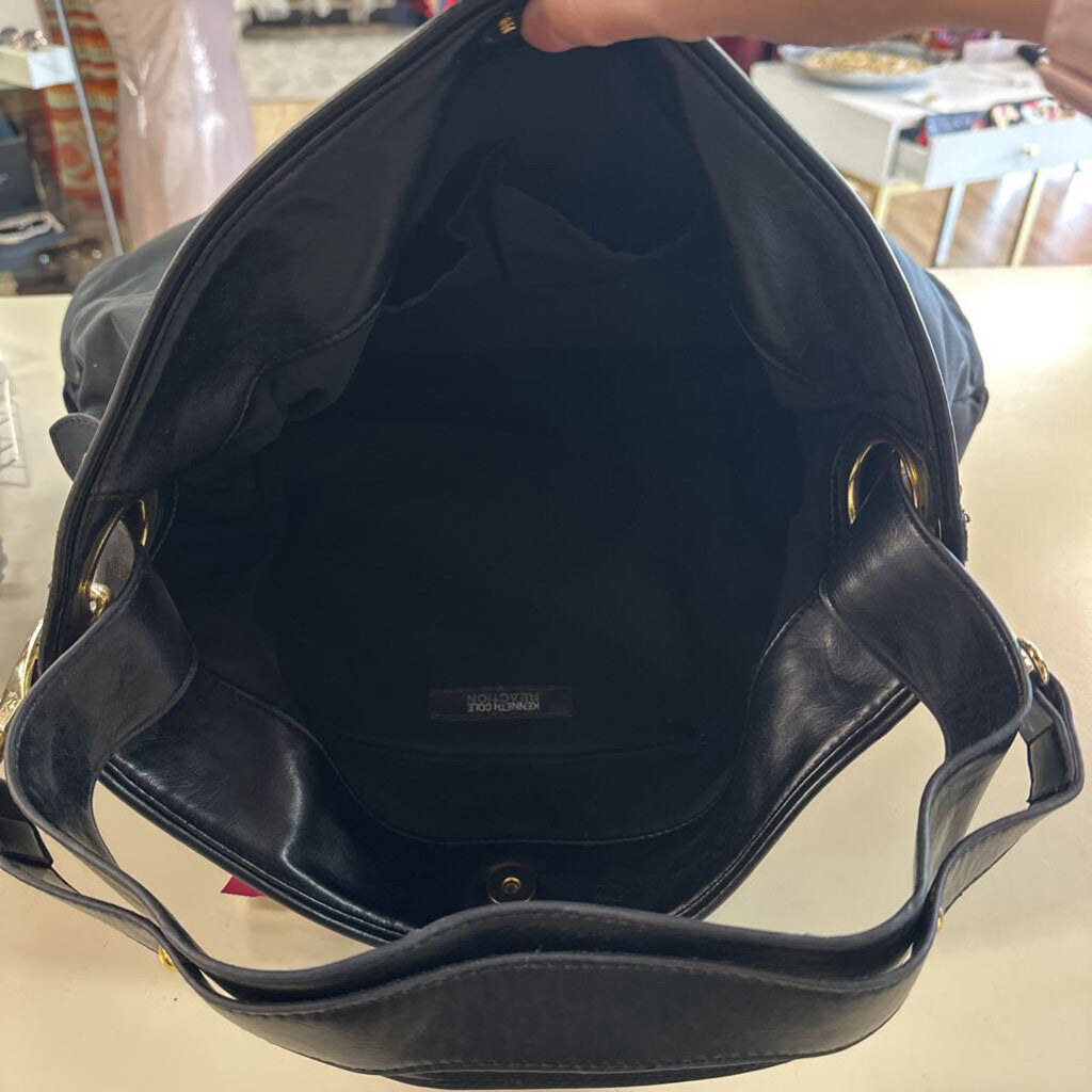 Kenneth Cole Reaction Black Hobo Shoulder Purse