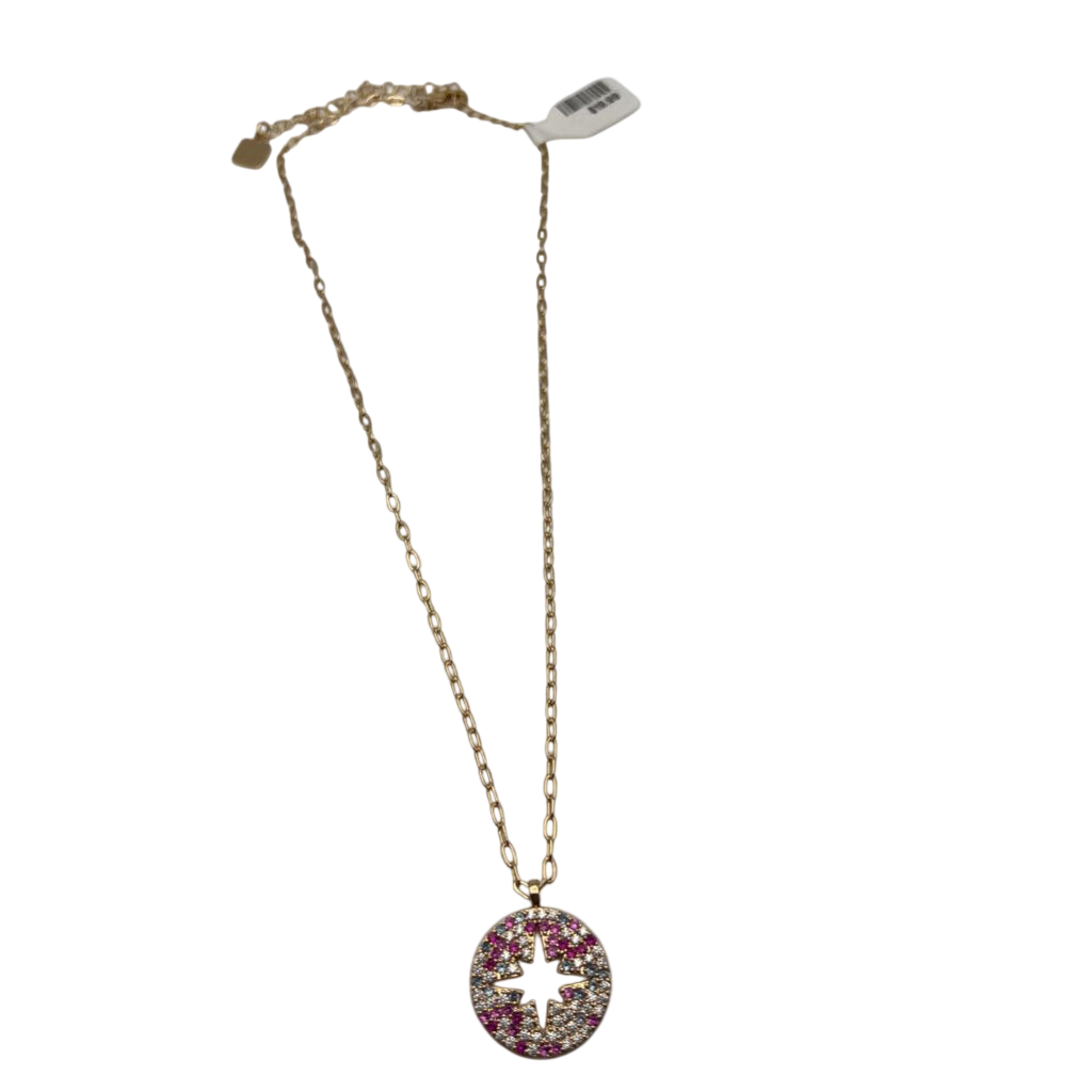 Park Lane Gold/ Multi Sparkle Stone Pendant Necklace