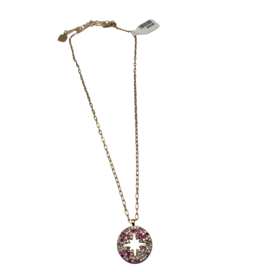 Park Lane Gold/ Multi Sparkle Stone Pendant Necklace