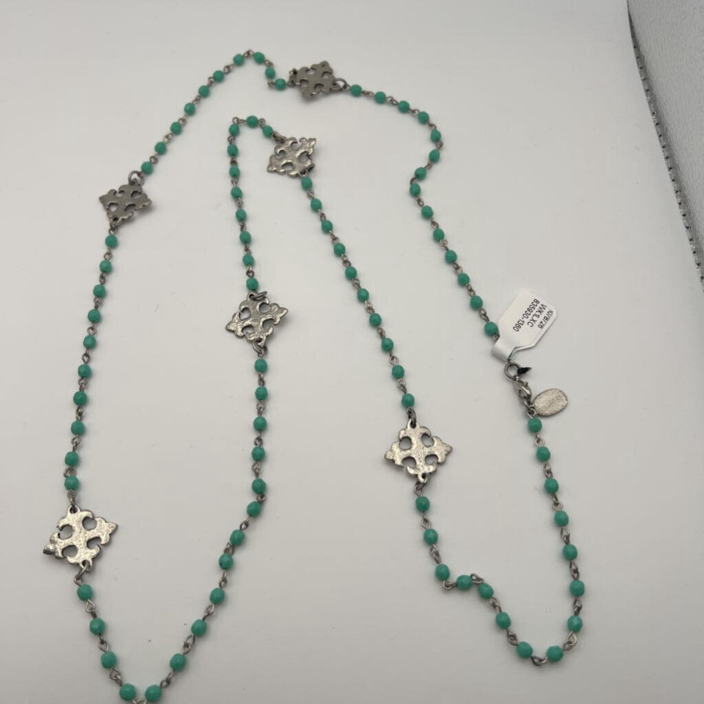 Silver/ Turquoise Long Necklace