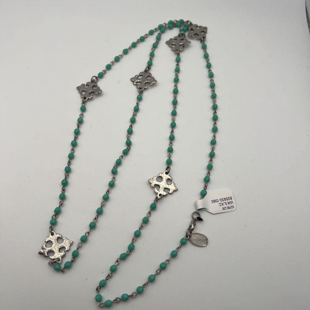Silver/ Turquoise Long Necklace