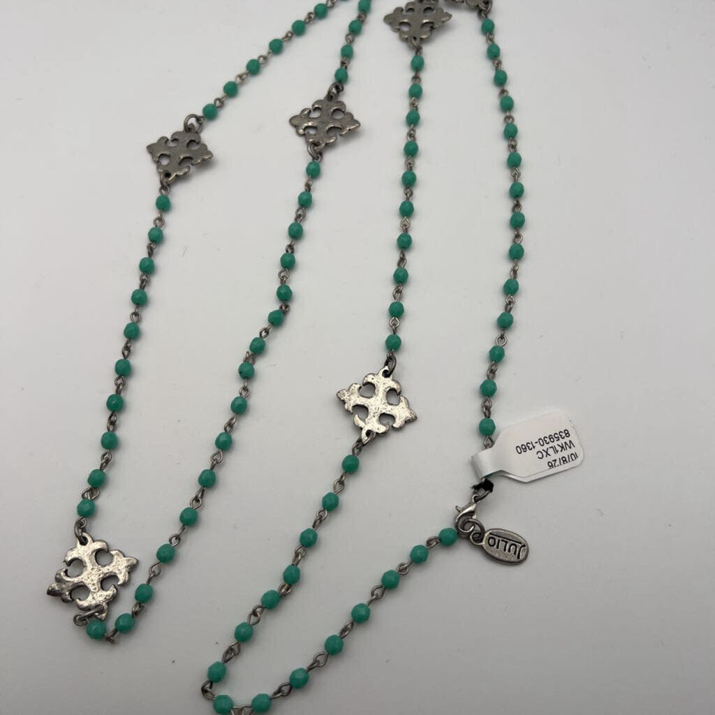 Silver/ Turquoise Long Necklace