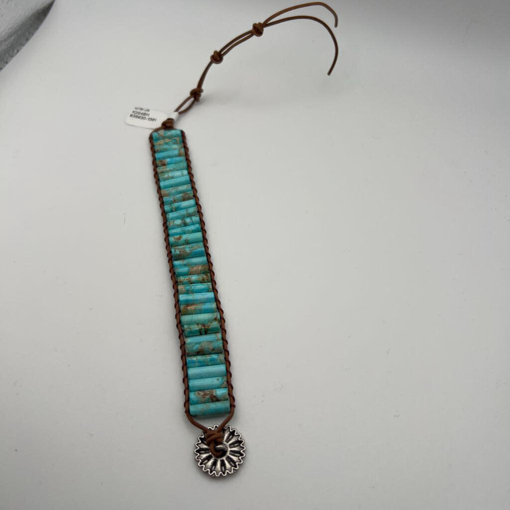Turquoise/ Brown Wrap Bracelet
