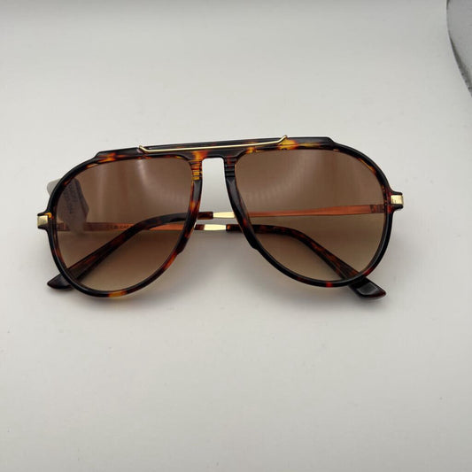 Brown/ Gold Aviator Sungalsses