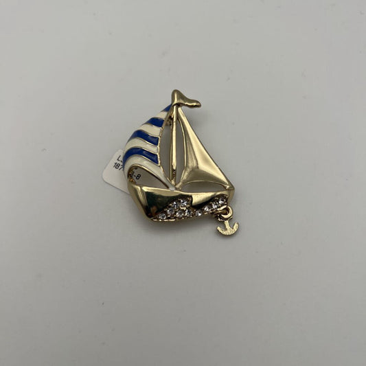 Gold Sailboat Brooch