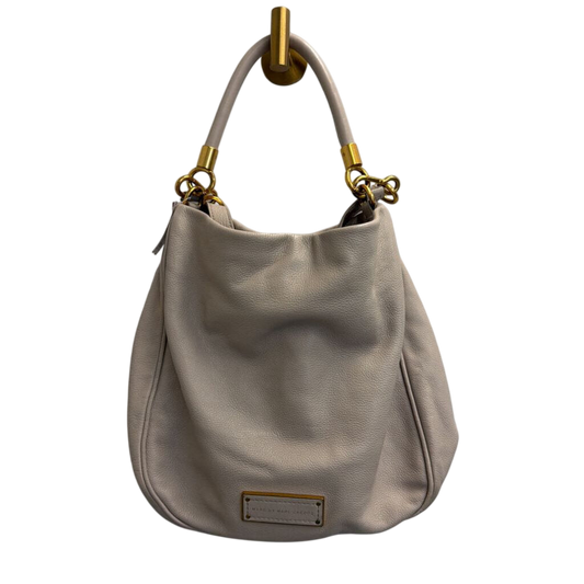 Marc by Marc Jacobs Light Taupe Pebbled Leather Hobo Bag