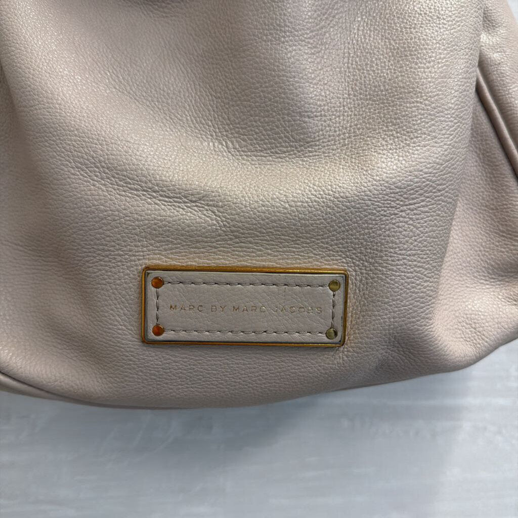 Marc by Marc Jacobs Light Taupe Pebbled Leather Hobo Bag