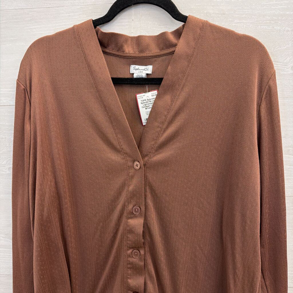 Splendid Brown Lightweight Cardigan Large