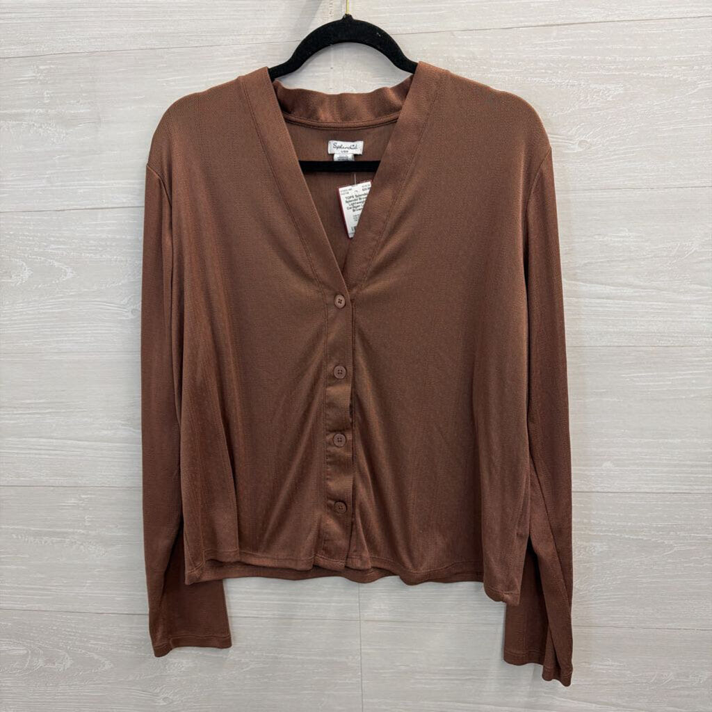 Splendid Brown Lightweight Cardigan Large