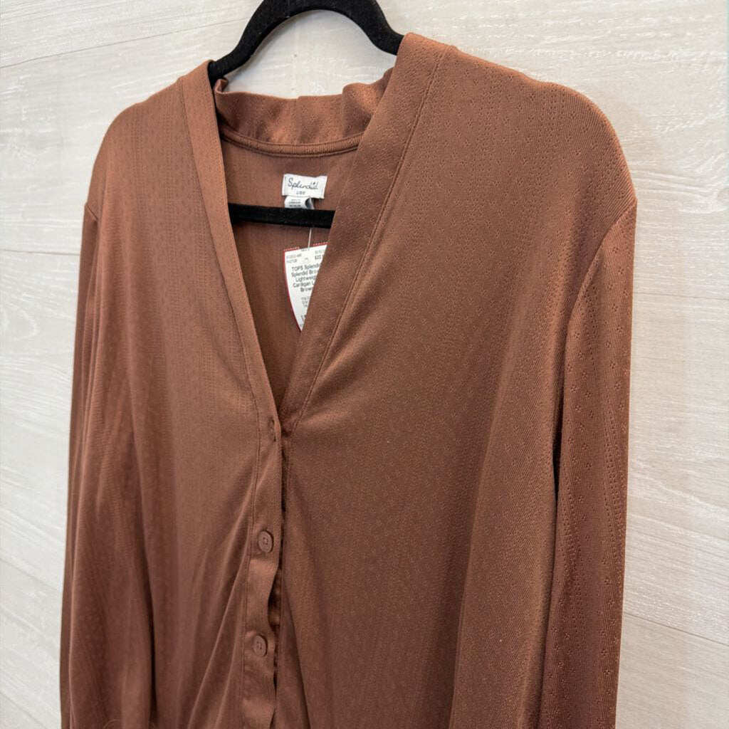 Splendid Brown Lightweight Cardigan Large
