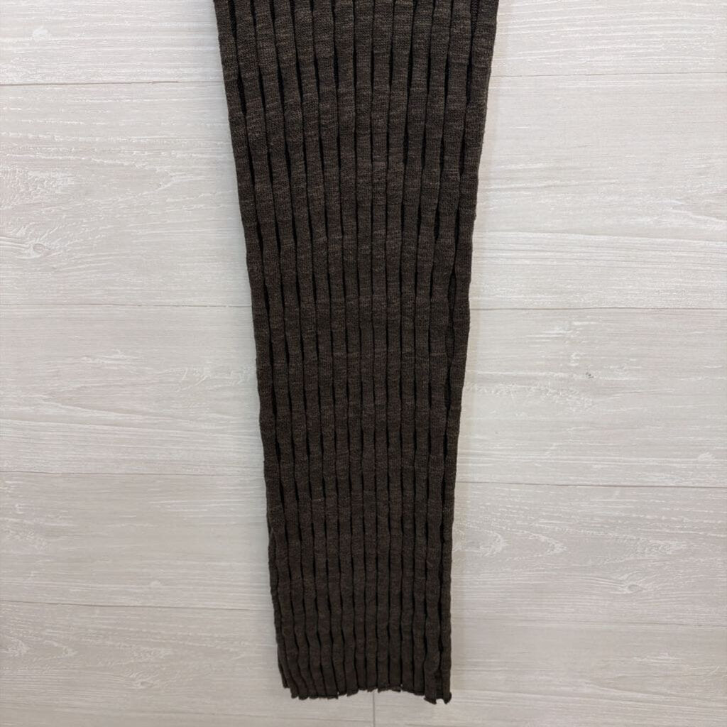 Dark Green Wide-Rib Sleeveless Midi Dress Large
