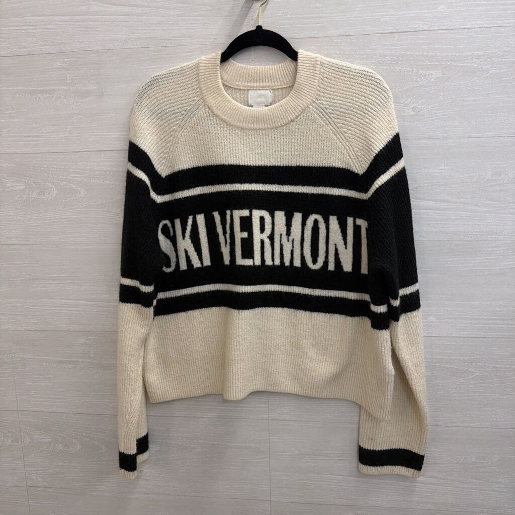 Ski Vermont Cream/Black Sweater Medium