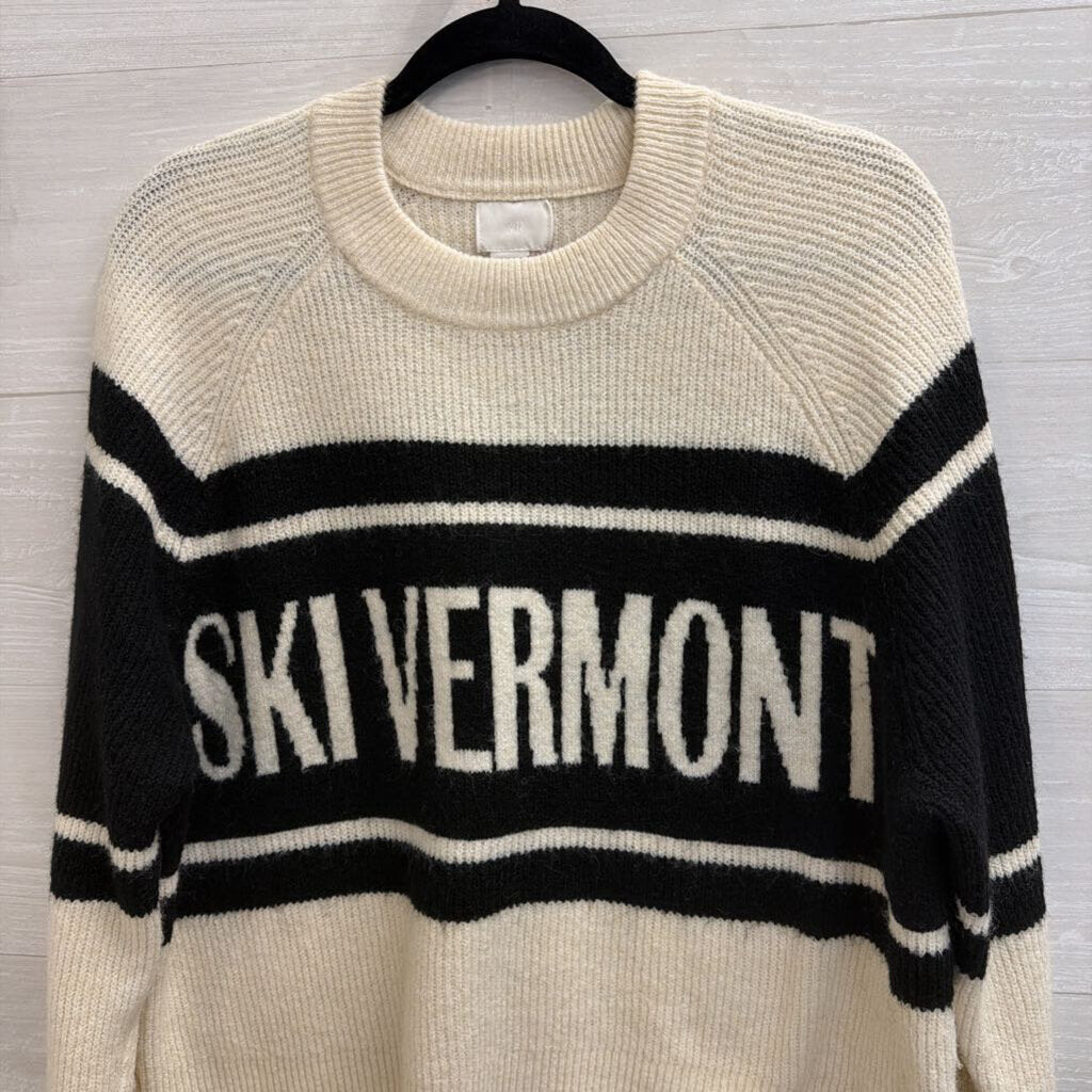 Ski Vermont Cream/Black Sweater Medium
