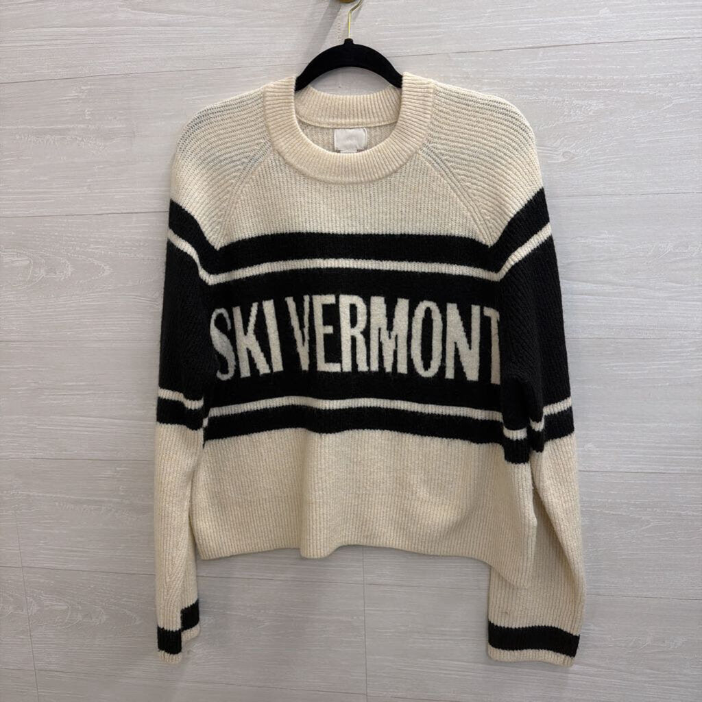 Ski Vermont Cream/Black Sweater Medium