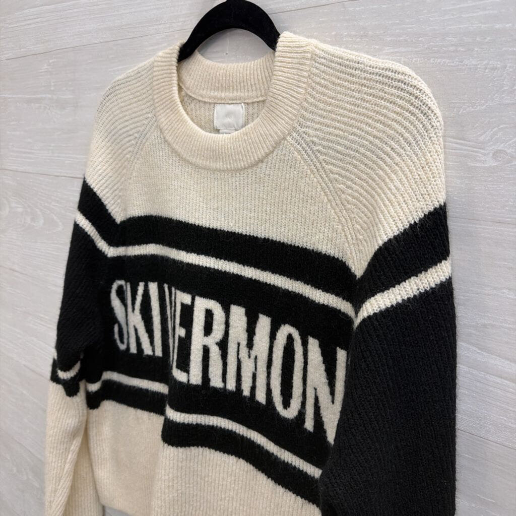Ski Vermont Cream/Black Sweater Medium
