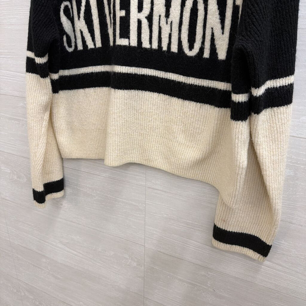 Ski Vermont Cream/Black Sweater Medium