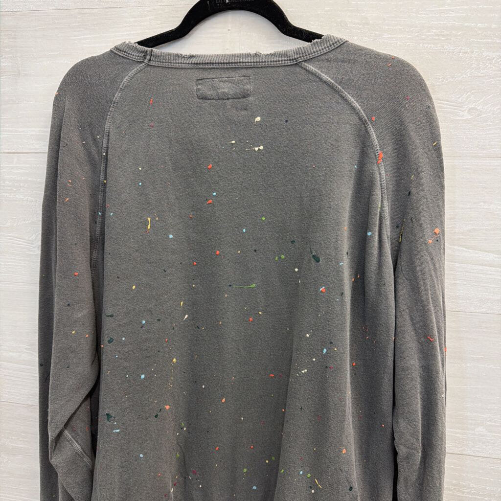 The Great Gray Paint-Splattered Crewneck Sweatshirt 1