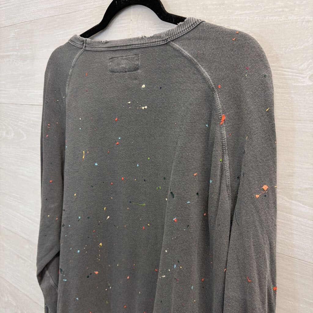 The Great Gray Paint-Splattered Crewneck Sweatshirt 1