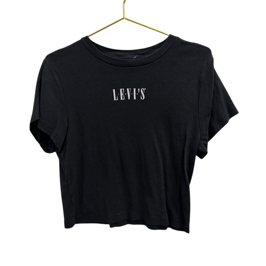 Black Levi's Logo Cropped Tee Extra Large