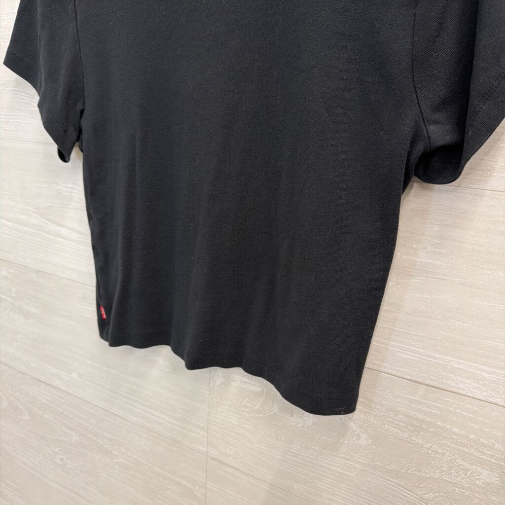 Black Levi's Logo Cropped Tee Extra Large