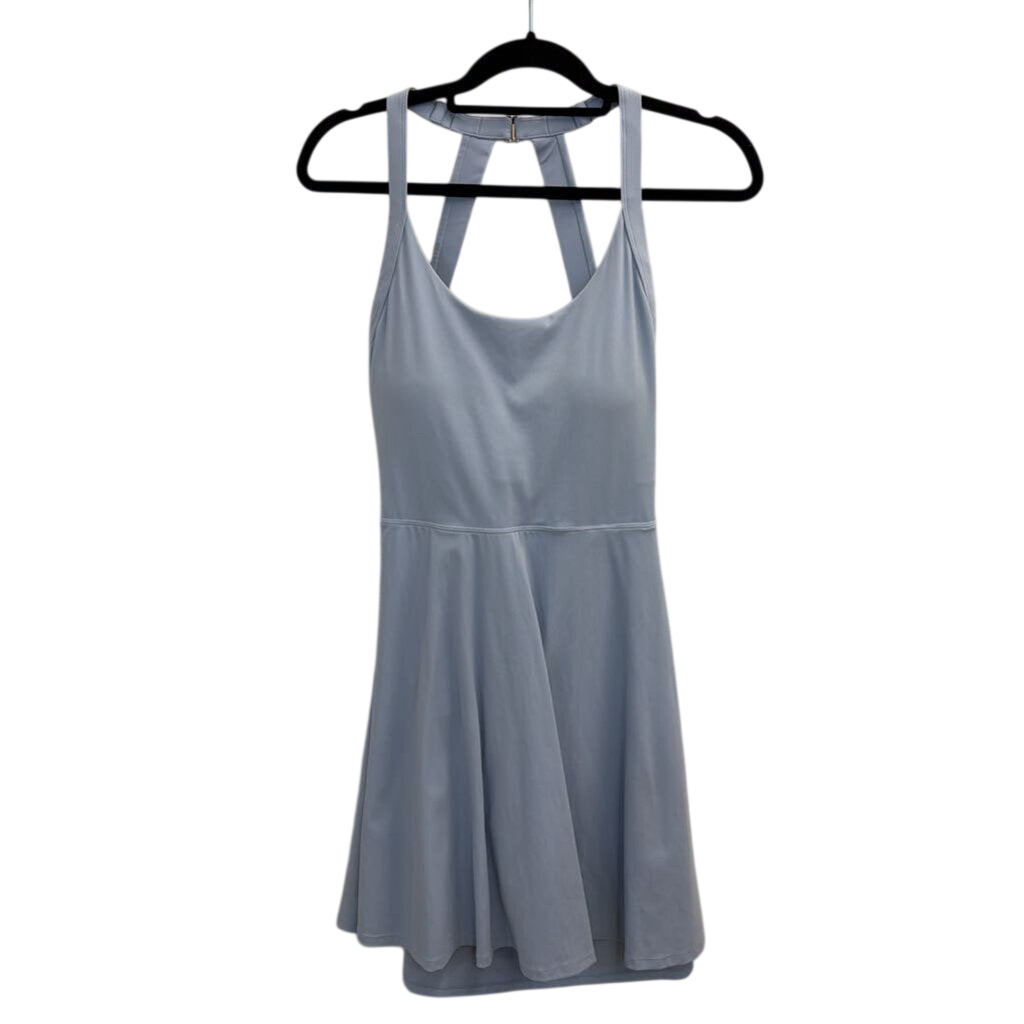 Light Blue Scoop Neck Athletic Dress Large