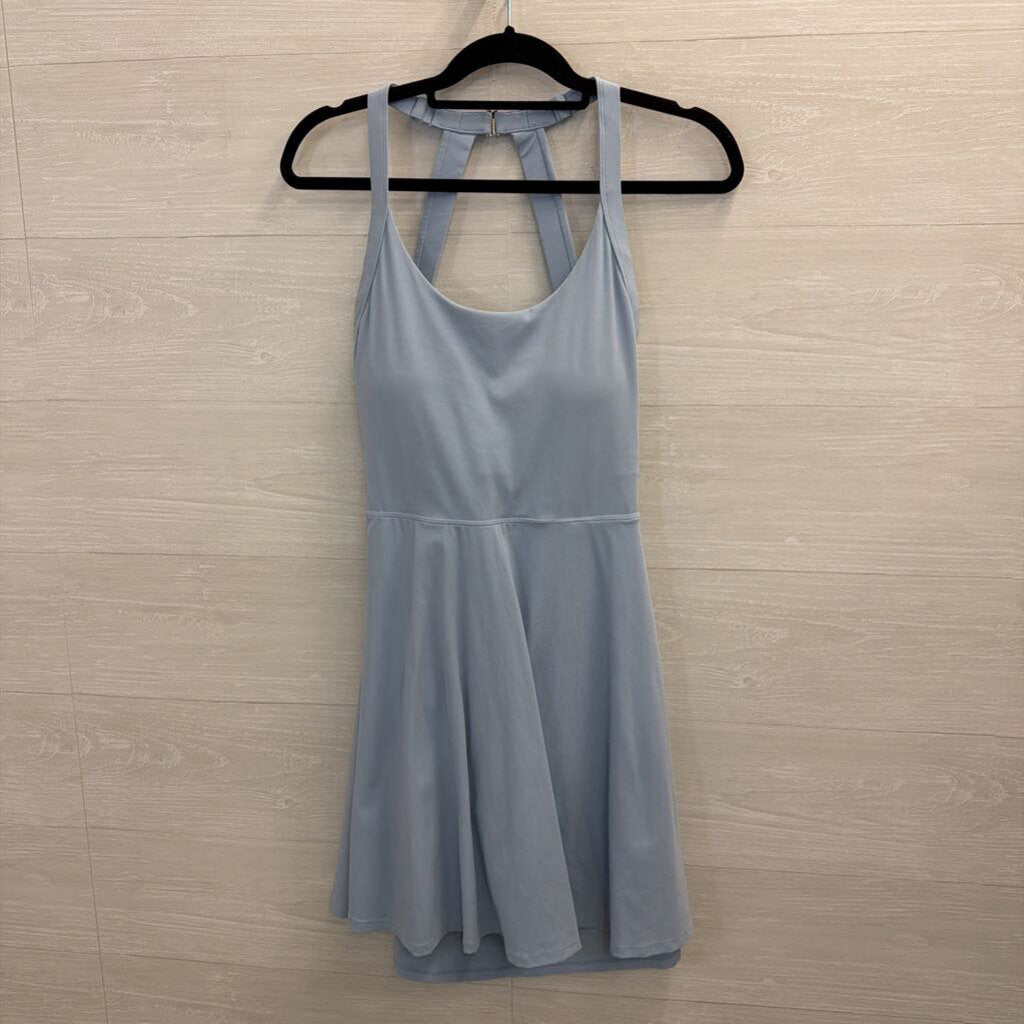 Light Blue Scoop Neck Athletic Dress Large