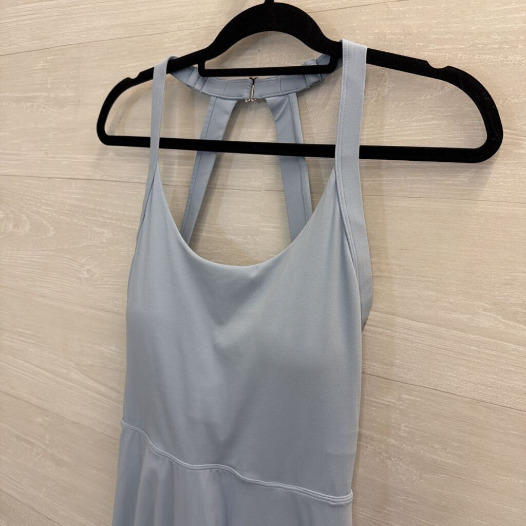 Light Blue Scoop Neck Athletic Dress Large