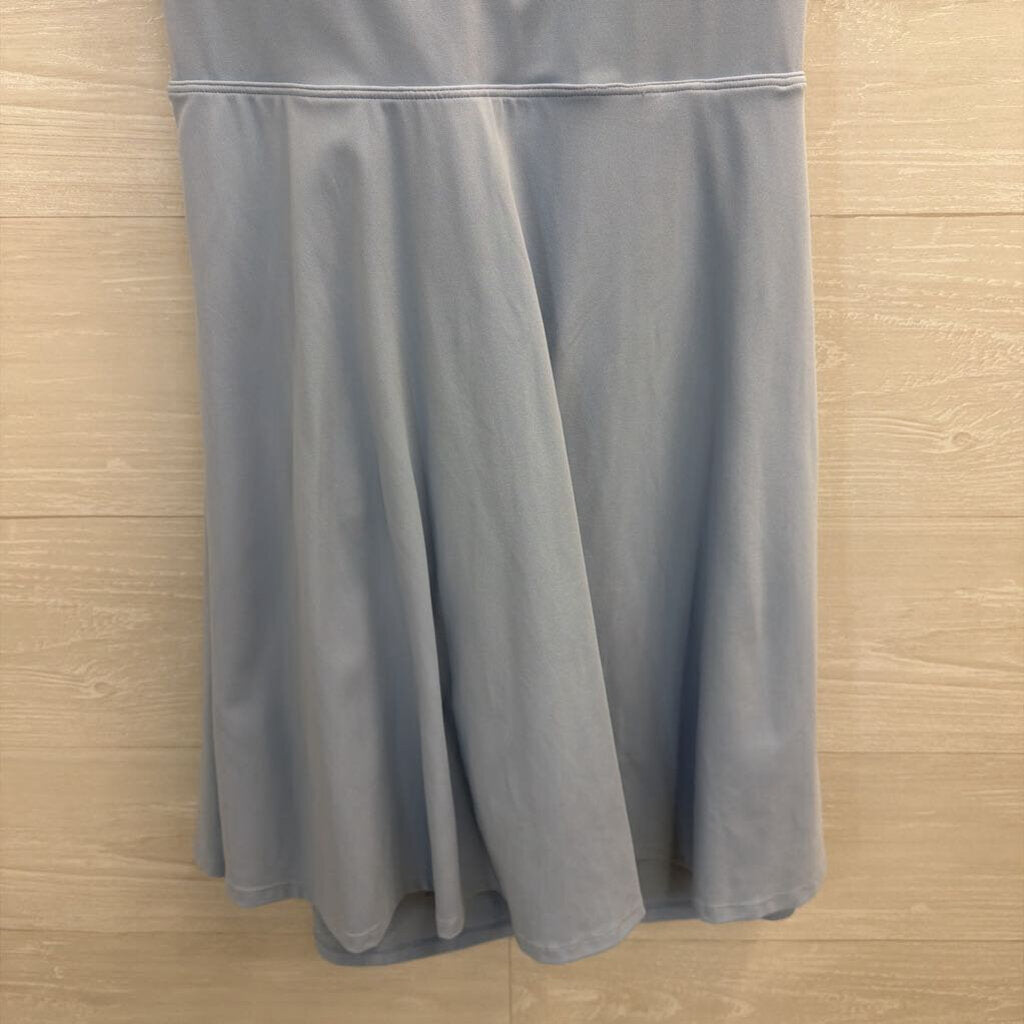 Light Blue Scoop Neck Athletic Dress Large