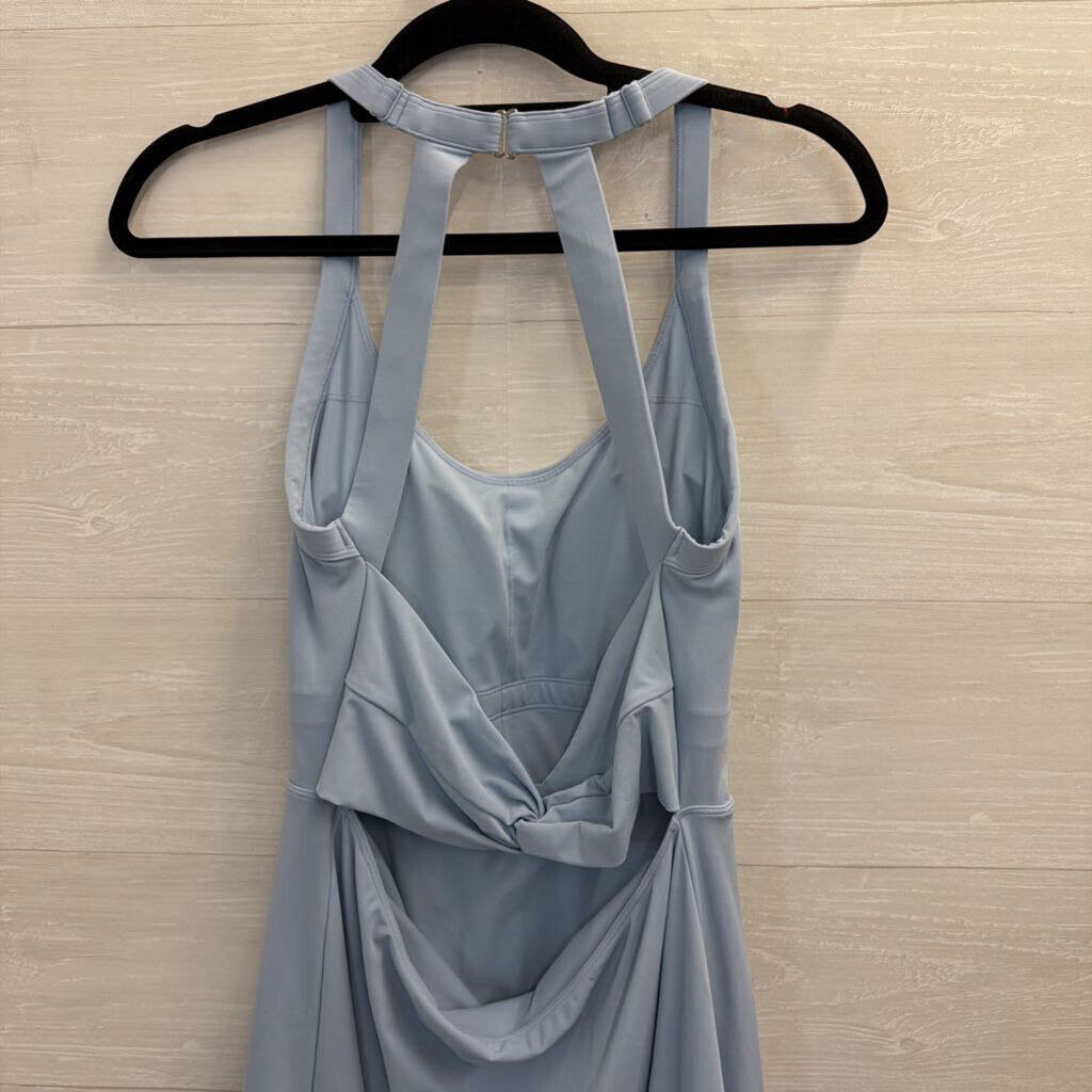 Light Blue Scoop Neck Athletic Dress Large