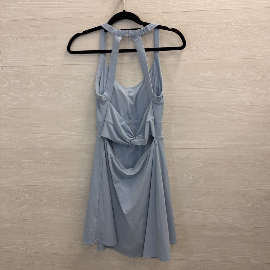 Light Blue Scoop Neck Athletic Dress Large