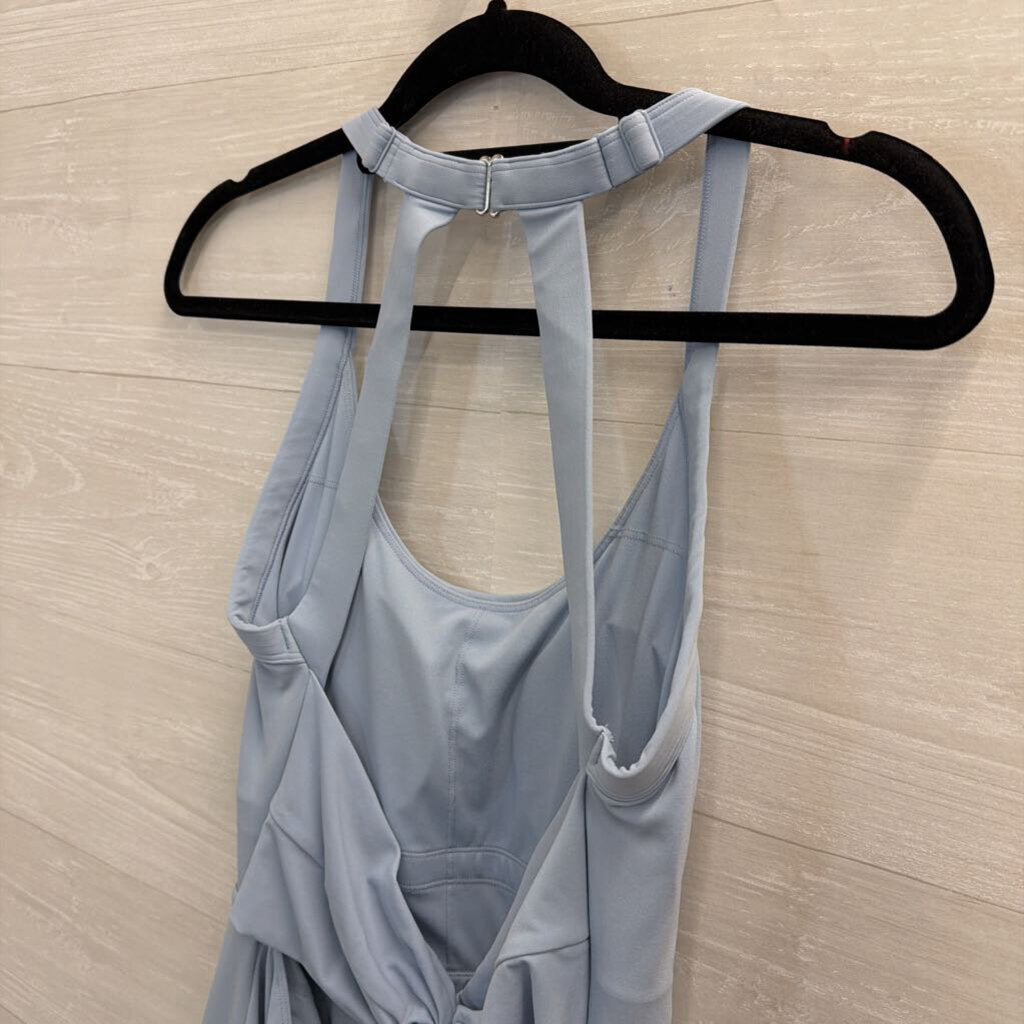Light Blue Scoop Neck Athletic Dress Large