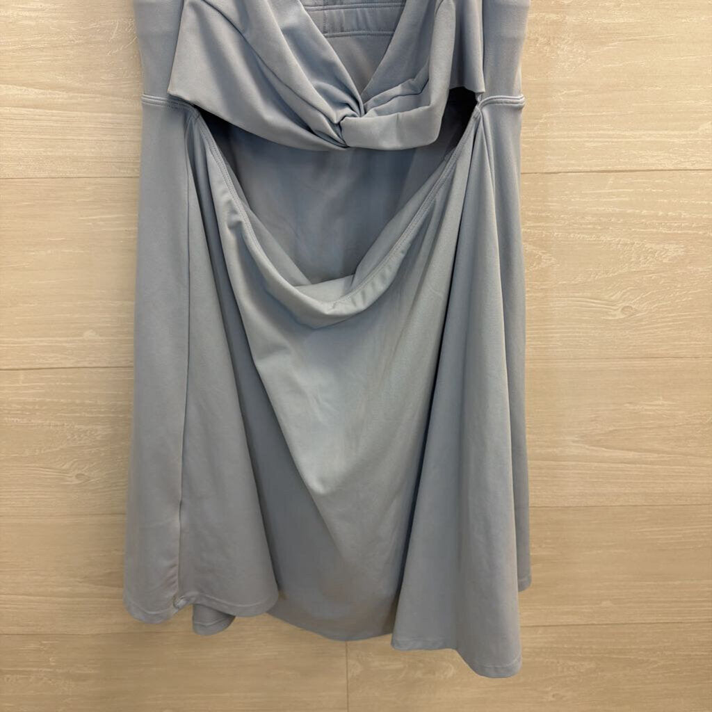 Light Blue Scoop Neck Athletic Dress Large